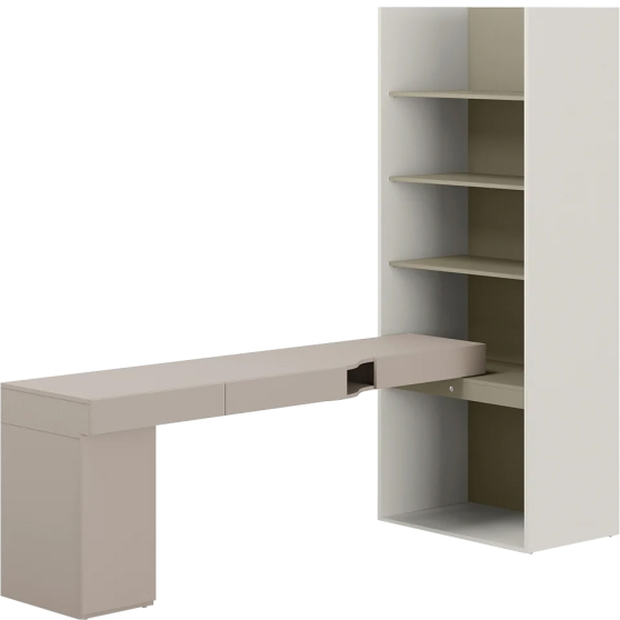 Biurko z regałem do pokoju nastolatka SET-09L Eukaliptus WOOW Podstawowe