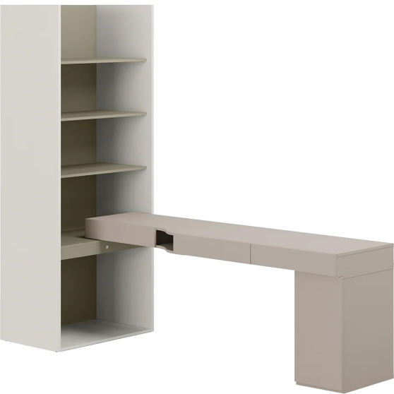 Biurko z regałem do pokoju nastolatka SET-09P Eukaliptus WOOW Podstawowe