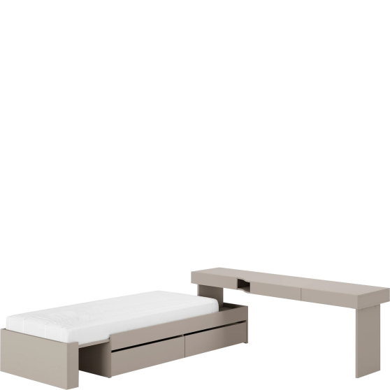 Zestaw mebli młodzieżowych z łóżkiem i biurkiem SET-03P WOOW Podstawowe