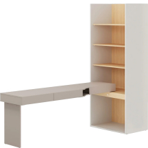 Biurko z regałem do pokoju nastolatka SET-10L Dąb WOOW Podstawowe