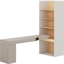 Biurko z regałem do pokoju nastolatka SET-09L Dąb WOOW Podstawowe