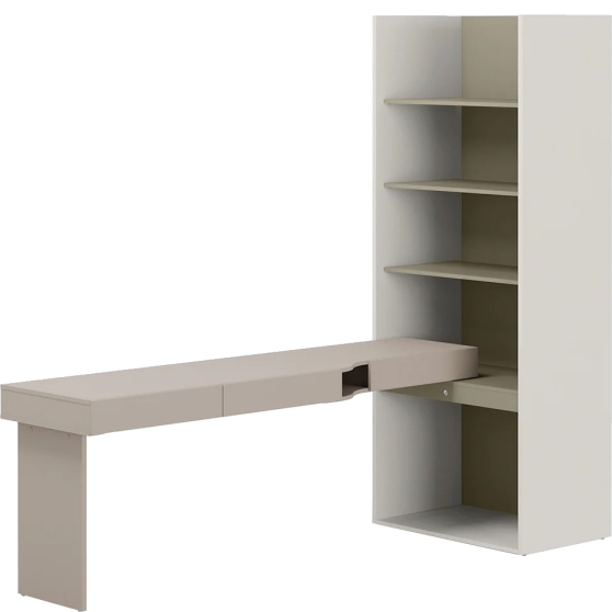 Biurko z regałem do pokoju nastolatka SET-10L Eukaliptus WOOW Podstawowe