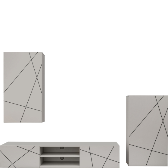 Meblościanka GEO 2 Kaszmir / czarny nadruk Podstawowe