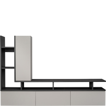 Wiszący zestaw mebli do salonu TYTAN Meblościanka Kaszmir Podstawowe