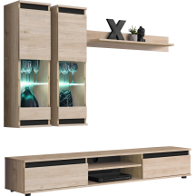 Meblościanka MODO Hickory Jackson / Czarny Podstawowe