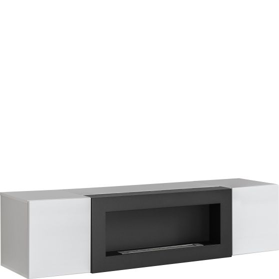 Komoda wisząca z biokominkiem SBK Perla Gray FLY Podstawowe