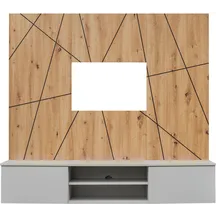 Wisząca szafka RTV pod telewizor XARI XR G2 Perla Gray / Artisan XARI Podstawowe