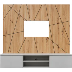 Wisząca szafka RTV pod telewizor XARI XR G2 Perla Gray / Artisan XARI Podstawowe