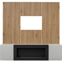 Wisząca szafka pod telewizor z biokominkiem XARI XR L2-K Perla Gray / Artisan XARI Podstawowe