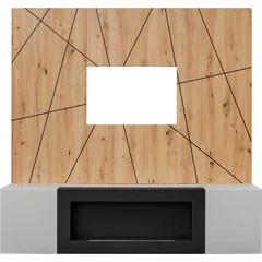 Wisząca szafka pod telewizor z biokominkiem XARI XR G2-K Perla Gray / Artisan XARI Podstawowe