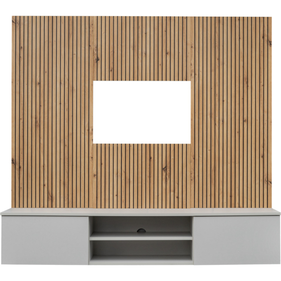 Wisząca szafka RTV pod telewizor XARI XR L2 Perla Gray / Artisan XARI Podstawowe