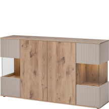 Komoda 4-drzwiowa z witryną Kaszmir CATALINA Podstawowe