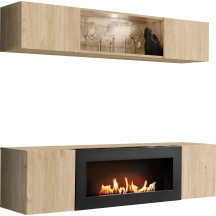 Meblościanka z biokominkiem N3 Hickory Jackson FLY HICKORY JACKSON Podstawowe