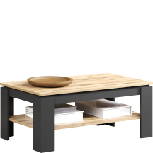 Ława do salonu z półką 110 cm Grafit / Dąb Evok ESTEBAN Podstawowe