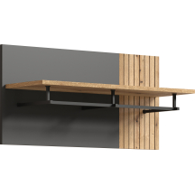 Panel z wieszakami i półką do przedpokoju 80 cm Grafit / Dąb Evok ESTEBAN Podstawowe