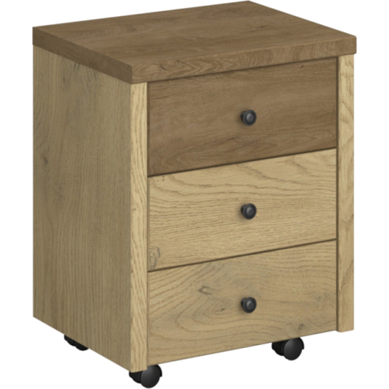 Kontenerek na kółkach szafka do biurka Dąb Cremona / Dąb Lefkas DENZEL Podstawowe