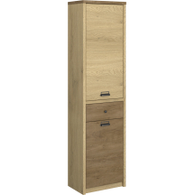 Bieliźniarka wysoka 2-drzwiowa z szufladą Dąb Cremona / Dąb Lefkas DENZEL Podstawowe