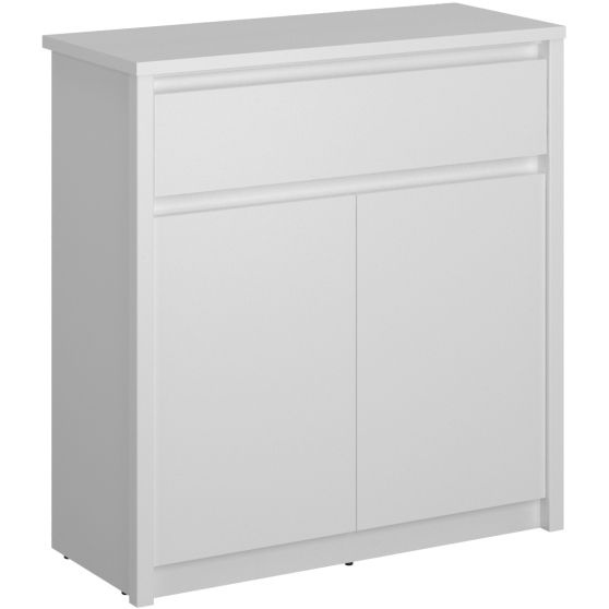 Komoda dwudrzwiowa z szufladą biały mat Podstawowe