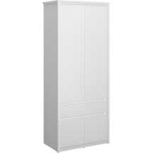 Szafa czterodrzwiowa z szufladą biały mat ERDEN Podstawowe