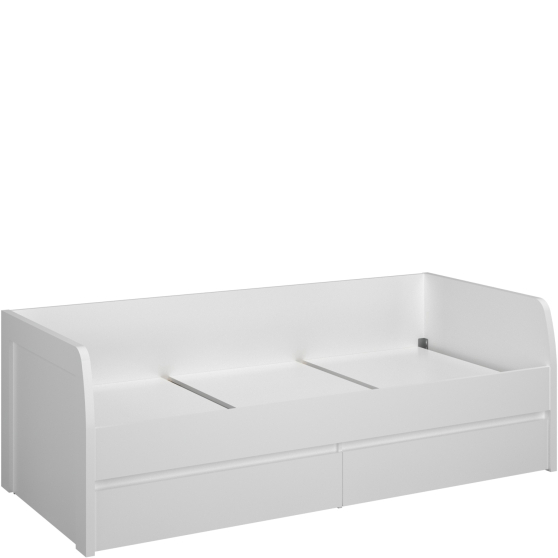 Łóżko młodzieżowe z szufladami 90 x 200 biały mat Podstawowe