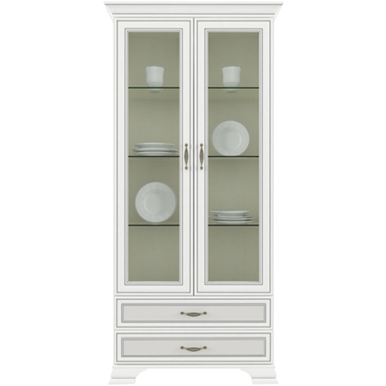 Wysoka witryna podwójna Fineline Crema TIFFANY II Podstawowe