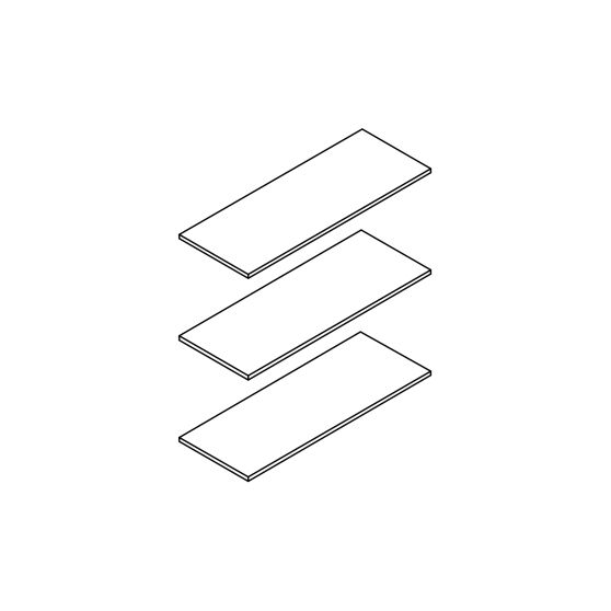 Komplet dodatkowych półek do szafy John 1 JOHN II Podstawowe