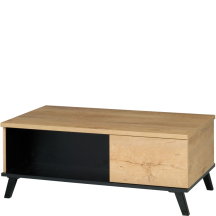 Ława stolik do salonu Dąb Lefkas / Czarny JOHN II Podstawowe