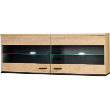 Witryna wisząca 2-drzwiowa Dąb Lefkas / Czarny JOHN II Podstawowe