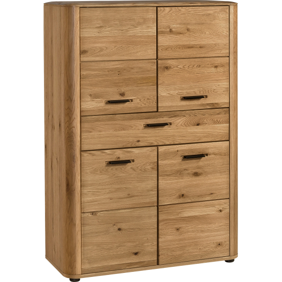 Wysoka komoda dębowa 4-drzwiowa MONA.010.14 Dąb Miodowy MONACO Podstawowe