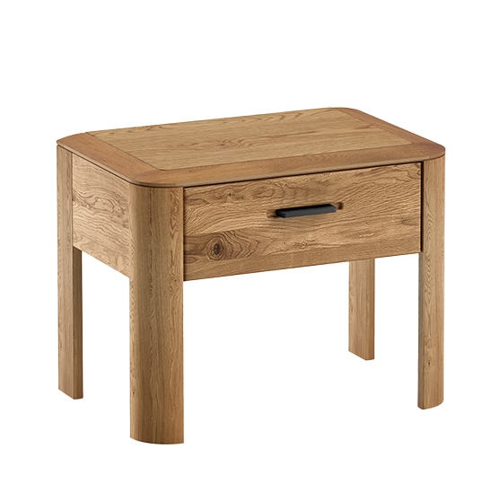 Szafka nocna dębowa z szufladą MONA.100.14 Dąb Miodowy MONACO Podstawowe