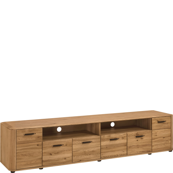 Szafka RTV dębowa duża MONA.053.14 Dąb Miodowy MONACO Podstawowe