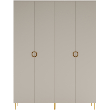 Szafa do sypialni 4-drzwiowa w kolorze kaszmiru B04 BELUNA Podstawowe