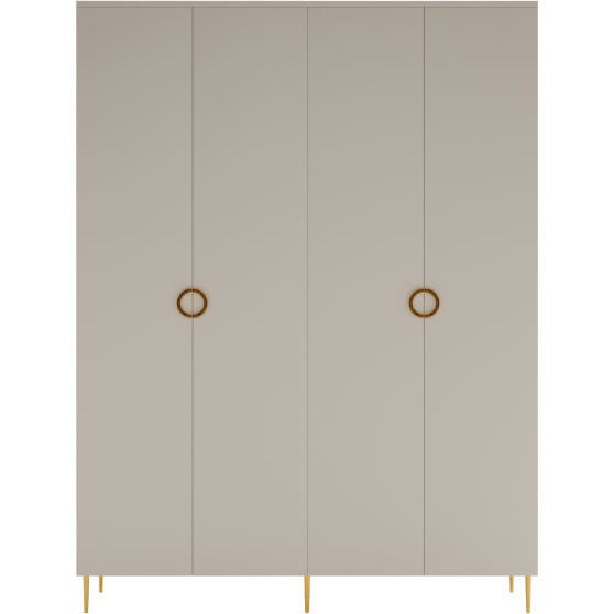 Szafa do sypialni 4-drzwiowa w kolorze kaszmiru B04 BELUNA Podstawowe