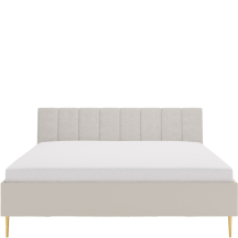 Łóżko dwuosobowe 160 x 200 ze stelażem tapicerowany zagłówek B05 BELUNA Podstawowe