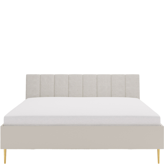 Łóżko dwuosobowe 160 x 200 ze stelażem tapicerowany zagłówek B05 BELUNA Podstawowe