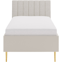 Łóżko 80 x 200 pojedyncze ze stelażem tapicerowany zagłówek B05 BELUNA Podstawowe