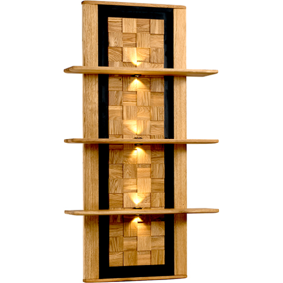 Panel ścienny z półkami i oświetleniem Typ 33 LUNA Podstawowe