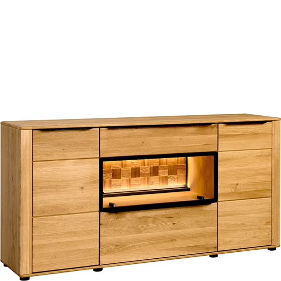 Komoda niska dębowa z oświetleniem Typ 49 LUNA Podstawowe