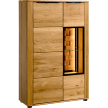 Kredens dębowy z oświetleniem Prawy Typ 44 LUNA Podstawowe