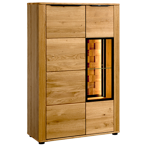 Kredens dębowy z oświetleniem Prawy Typ 44 LUNA Podstawowe