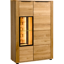 Kredens dębowy z oświetleniem Lewy Typ 46 LUNA Podstawowe