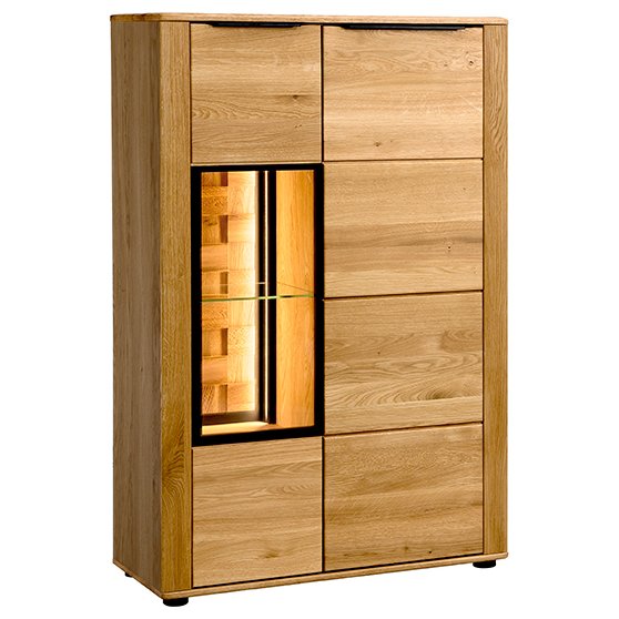 Kredens dębowy z oświetleniem Lewy Typ 46 LUNA Podstawowe