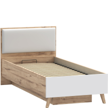 Łóżko 90 x 200 z podnoszonym stelażem i pojemnikiem VNKL4092-C338 VANKKA Podstawowe