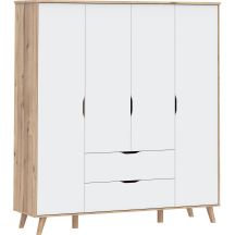 Szafa 4 drzwiowa z szufladami VNKS841-L25 VANKKA Podstawowe
