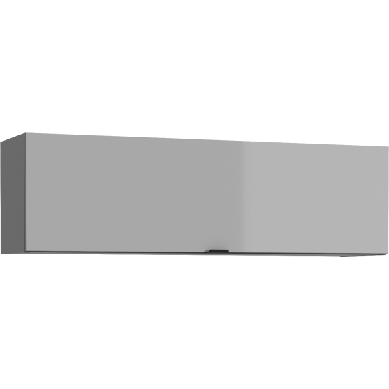 Szafka wisząca z klapą 110 cm ENJH121-M534 Szary /Jasnoszare szkło POOLE Podstawowe
