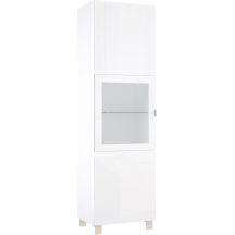 Witryna pojedyncza 60 cm ENJV811-C605 Biały / szkło Optiwhite POOLE Podstawowe