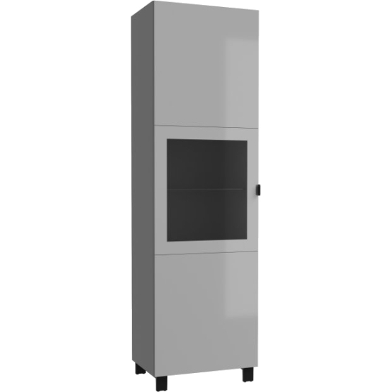 Witryna pojedyncza 60 cm ENJV811-M534 Szary /Jasnoszare szkło POOLE Podstawowe