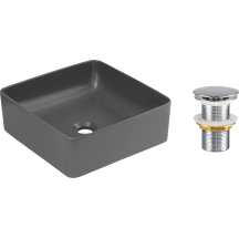 Umywalka ceramiczna SLIM GREY 40 z korkiem Podstawowe