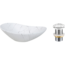 Umywalka ceramiczna LENA MW zestaw z korkiem Podstawowe