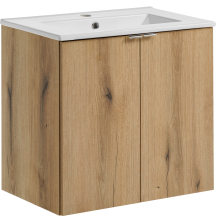 Zestaw szafek łazienkowych 60 cm z umywalką meblową NOVA OAK Podstawowe